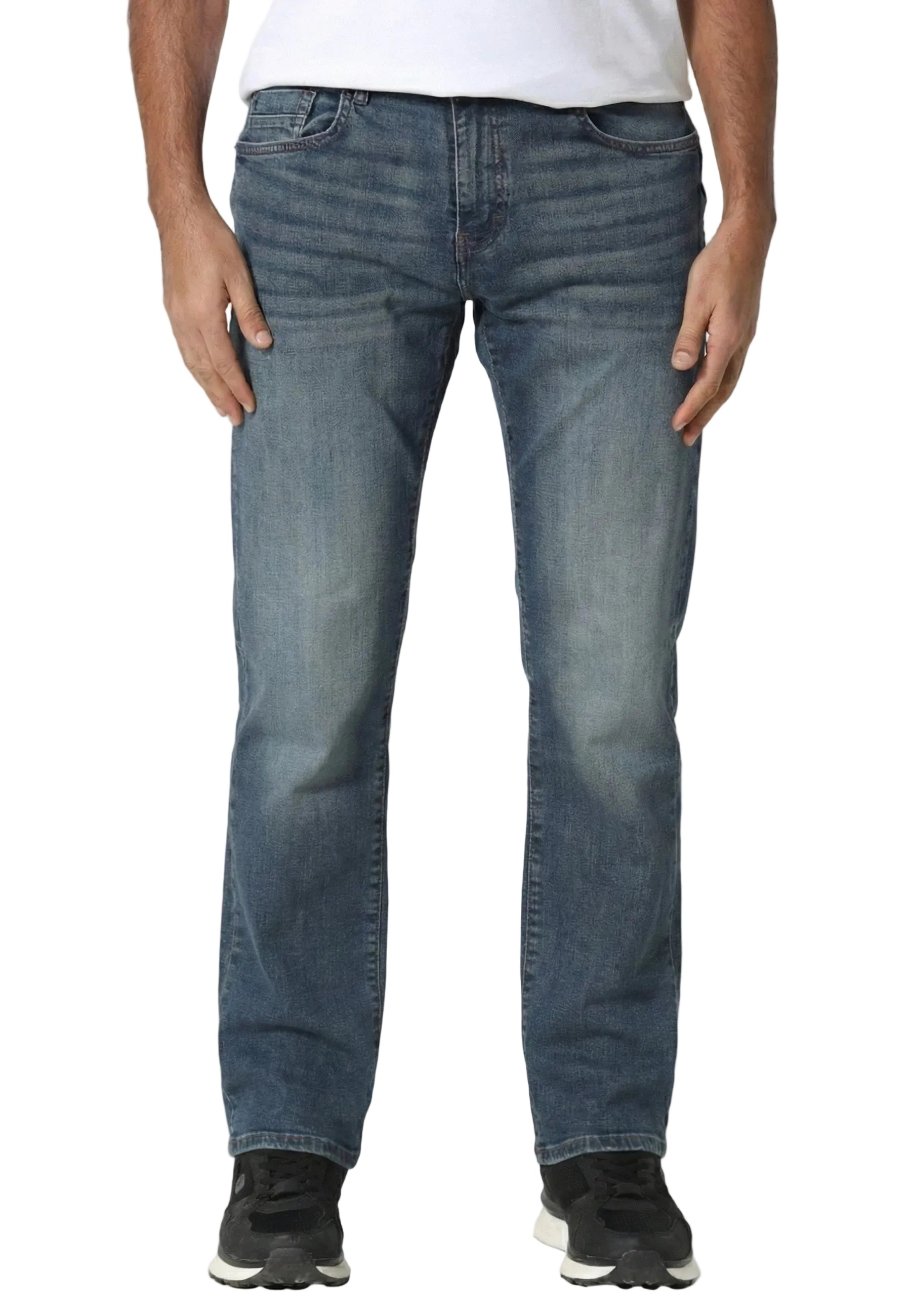 Front View of 883 Police TODD 949 Mattia Regular Fit Blue Jeans